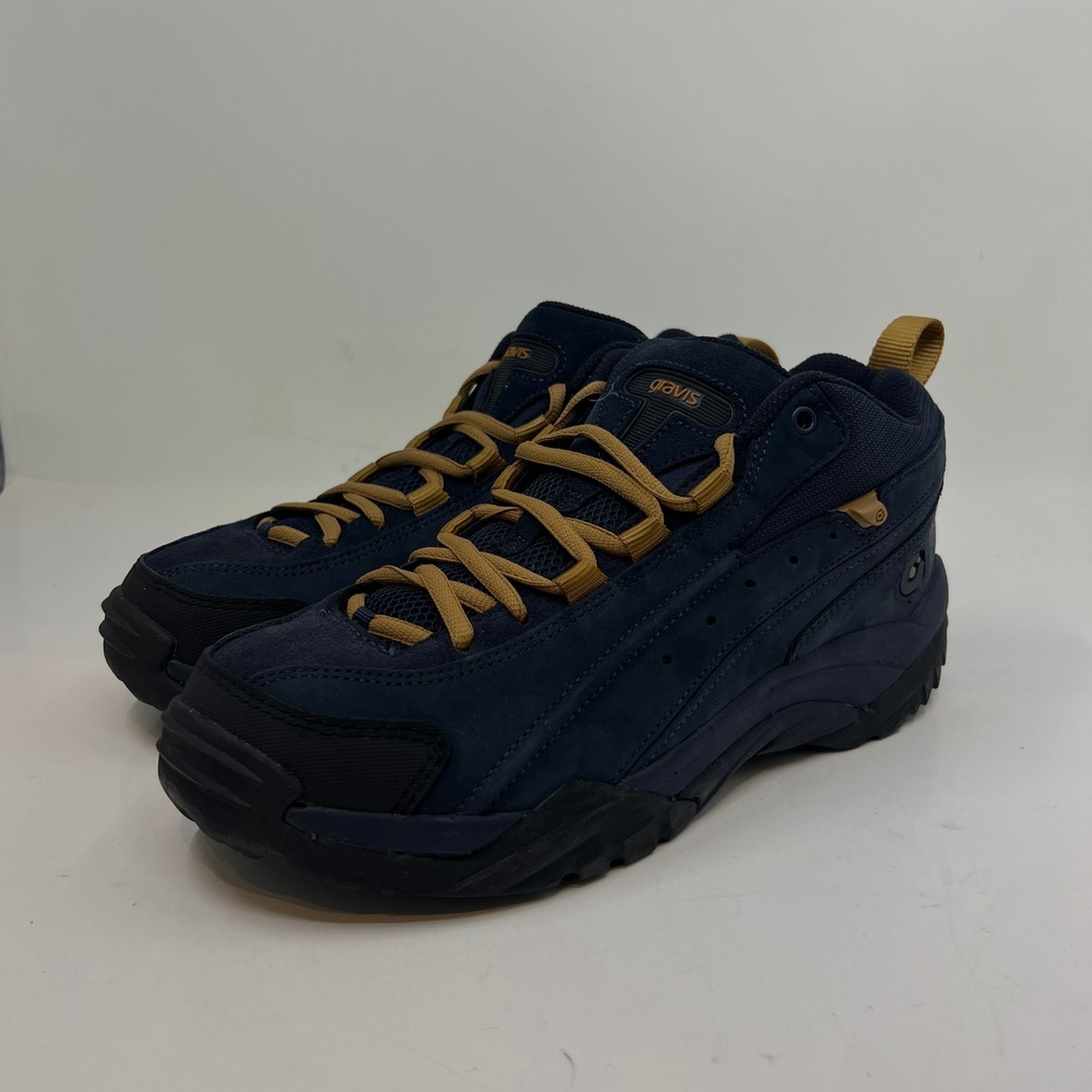 Gravis Deuce Sneakers Men 10 Indigo Navy Blue Suede Mid Top Skate Shoes Vintage